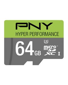 PNY - 64GB microSDHC Class 10 UHS-I/U3 Memory Card - Multi