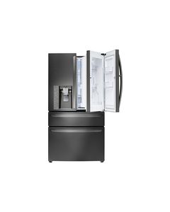 LG - 29.7 Cu. Ft. 4-Door Door-in-Door French Door Refrigerator - Black Stainless Steel