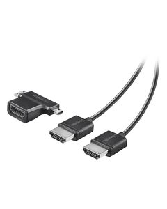 Insignia™ - 6' HDMI Cable and T-Adapter - Matte Black