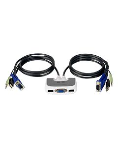 IOGEAR - 2-Port USB KVM Switch with Cables