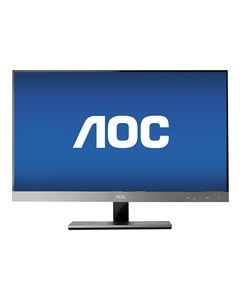 AOC - 27" Widescreen Flat-Panel IPS LED HD Monitor - Piano Black/Silver