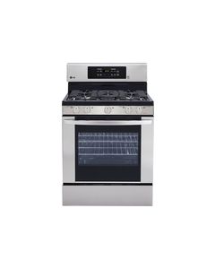 LG - EasyClean 30" Self-Cleaning Freestanding Gas Convection Range - Stainless Steel