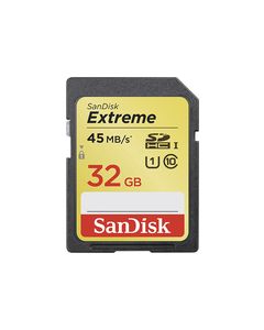 SanDisk - Extreme 32GB SDHC Class 10 UHS-1 Memory Card - Black/Gold