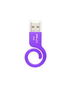 PNY - Monkey Tail Attaché 16GB USB 2.0 Type A Flash Drive - Purple