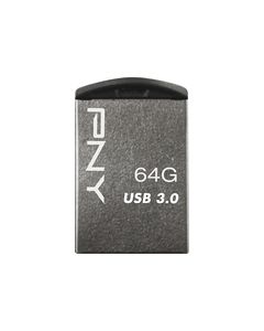 PNY - Micro Metal 64GB USB 3.0 Type A Flash Drive - Silver