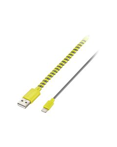 Modal - Apple MFi Certified 4' Twist Lightning Cable - Gray/Yellow