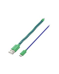 Modal - 4' Twist Micro USB Cable - Blue/Green