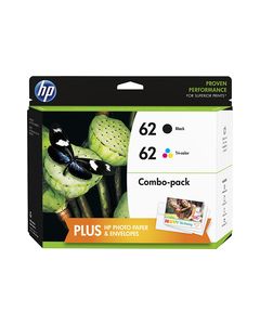 HP - 62 2-Pack Ink Cartridges - Black/Cyan/Magenta/Yellow