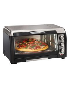 Hamilton Beach - Convection Toaster/Pizza Oven - Black/Stainless-Steel