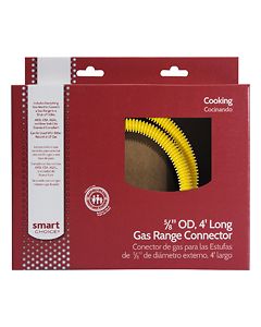 Smart Choice - 5/8" Safety+PLUS Stainless-Steel Gas Range Connector