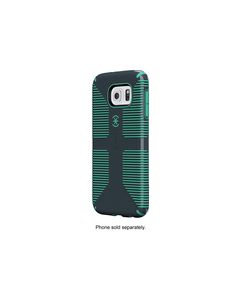 Speck - CandyShell Grip Case for Samsung Galaxy S 6 Edge Cell Phones - Charcoal Gray/Dragon Green