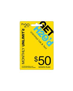 H2O - $50 Top-Up Card - Yellow