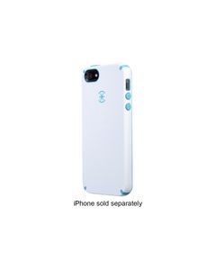 Speck - CandyShell Case for Apple® iPhone® 5 and 5s - White/Peacock Blue