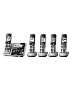 Panasonic - KX-TGF375S Link2Cell DECT 6.0 Expandable Cordless Phone System - Silver