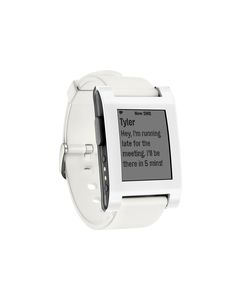 Pebble - Smartwatch 33mm Plastic - White Silicone