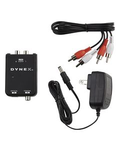 Dynex™ - Optical/Coaxial Digital Audio-to-Analog Audio Converter - Black