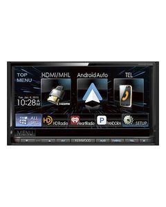 Kenwood - 7" - CD/DVD - Built-In Bluetooth - Built-In HD Radio - Android Auto - Apple® CarPlay - In Dash Receiver - Black