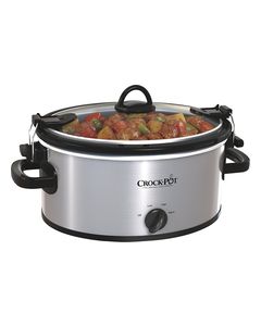 Crock-Pot - 4-Quart Oval Slow Cooker - Stainless-Steel