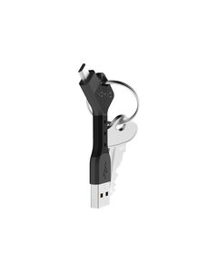 Nomad - NomadKey Micro USB-to-USB Charge-and-Sync Cable - Black