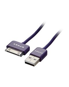 Dynex™ - Apple MFi Certified 3' USB-to-Apple® 30-Pin Charge-and-Sync Cable - Amethyst