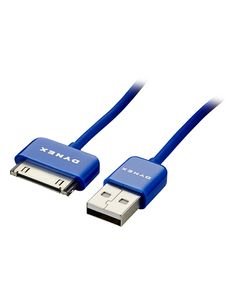 Dynex™ - Apple MFi Certified 3' USB-to-Apple® 30-Pin Charge-and-Sync Cable - Sapphire