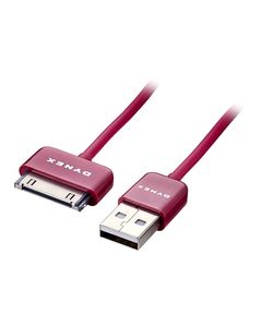 Dynex™ - Apple MFi Certified 3' USB-to-Apple® 30-Pin Charge-and-Sync Cable - Ruby