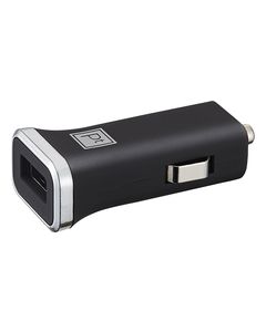 Platinum - USB Vehicle Charger - Black/Chrome