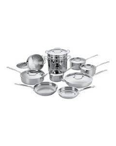 Cuisinart - Chef's Classic 17-Piece Cookware Set - Stainless-Steel