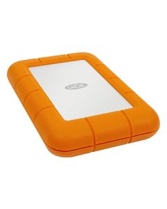 LaCie - Rugged 1TB External USB 3.0/Thunderbolt Portable Hard Drive - Orange/Silver