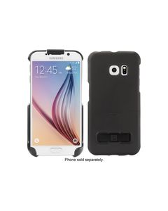 Platinum - Holster Case with Kickstand for Samsung Galaxy S6 Cell Phones - Black