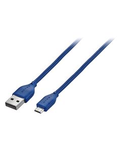 Dynex™ - 3' Micro USB-to-USB Charge-and-Sync Cable - Sapphire