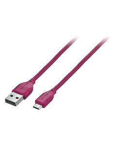 Dynex™ - 3' Micro USB-to-USB Charge-and-Sync Cable - Ruby