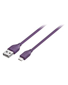 Dynex™ - 3' Micro USB-to-USB Charge-and-Sync Cable - Amethyst