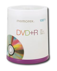 Memorex - 100-Pack 16x DVD+R Disc Spindle