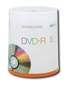 Memorex - 100-Pack 16x DVD-R Disc Spindle