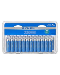 Dynex™ - AA Batteries (36-Pack) - Blue/Silver