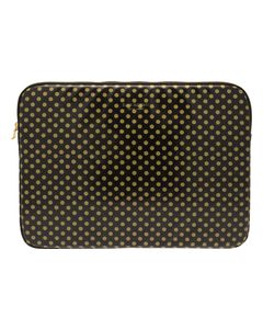 Isaac Mizrahi - Mini Dot Laptop Sleeve - Black/Gold