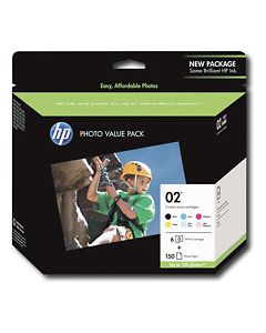 HP - 02 Vivera Ink 6-Pack and Photo Paper Kit