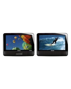 Philips - 9" Dual-Screen Portable DVD Player - Black