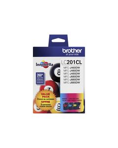 Brother - LC201 3-Pack Ink Cartridges - Cyan/Magenta/Yellow