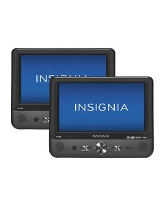 Insignia™ - 9" Dual Portable DVD Players - Black