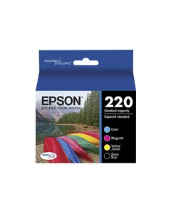 Epson - 220 4-Pack Ink Cartridges - Black/Cyan/Magenta/Yellow