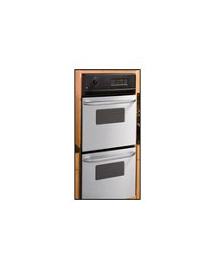 GE - Built-In 24" Double Electric Wall Oven - Silver