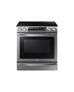 Samsung - Chef Collection Flex Duo 30" Self-Cleaning Slide-In Double Oven Electric Convection Induction Range - Stainless Steel