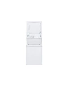 GE - Unitized Spacemaker 3.2 Cu. Ft. 11-Cycle Washer and 5.9 Cu. Ft. 4-Cycle Dryer Electric Laundry Center - White-on-White