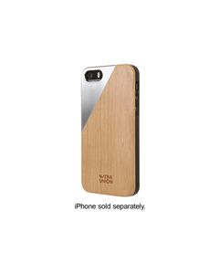 Native Union - CLIC Metal Case for Apple® iPhone® 5 and 5s - Tan/Stainless-Steel