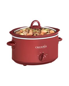 Crock-Pot - 4-Quart Oval Slow Cooker - Red