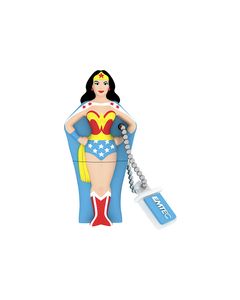 EMTEC - DC Comics Wonder Woman 8GB USB 2.0 Flash Drive - Blue/Red/Yellow