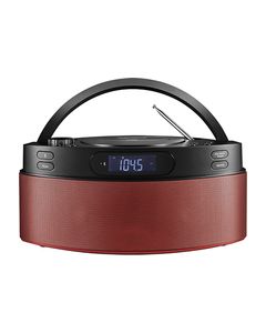 Insignia™ - CD Boombox with AM/FM Radio - Red/Black