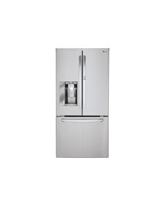 LG - 24.0 Cu. Ft. French Door Refrigerator with Thru-the-Door Ice and Water - Stainless Steel